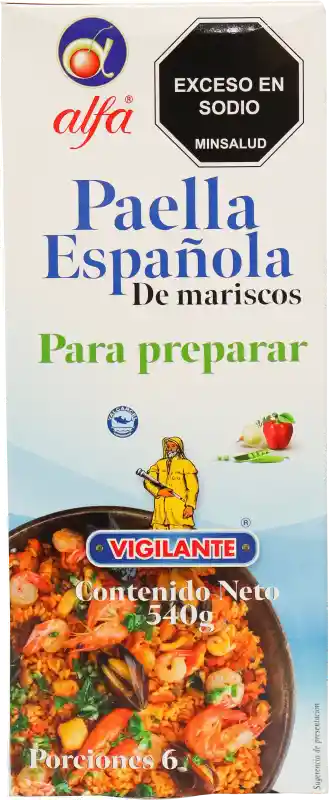 Vigilante Paella Española de Mariscos