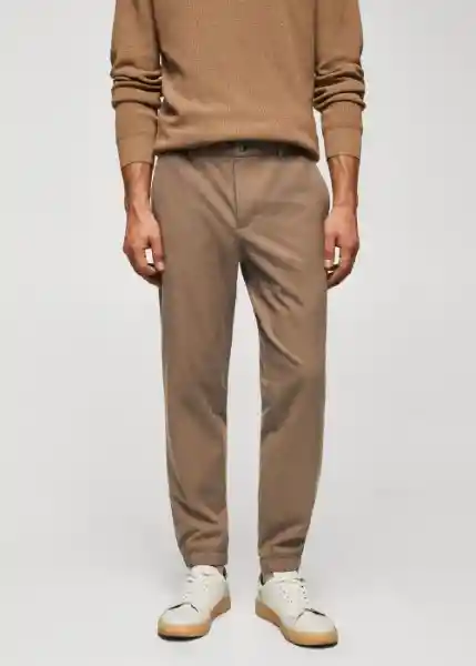 Pantalón Murlo Beige Talla 38 Hombre Mango