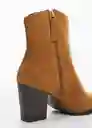Botines Adri Tabaco Talla 41 Mujer Mango