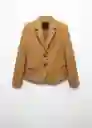 Blazer Americana Truman Tabaco Talla M Mujer Mango