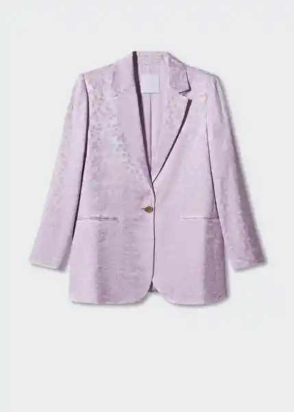 Blazer Americana Topete Malva Talla M Mujer Mango