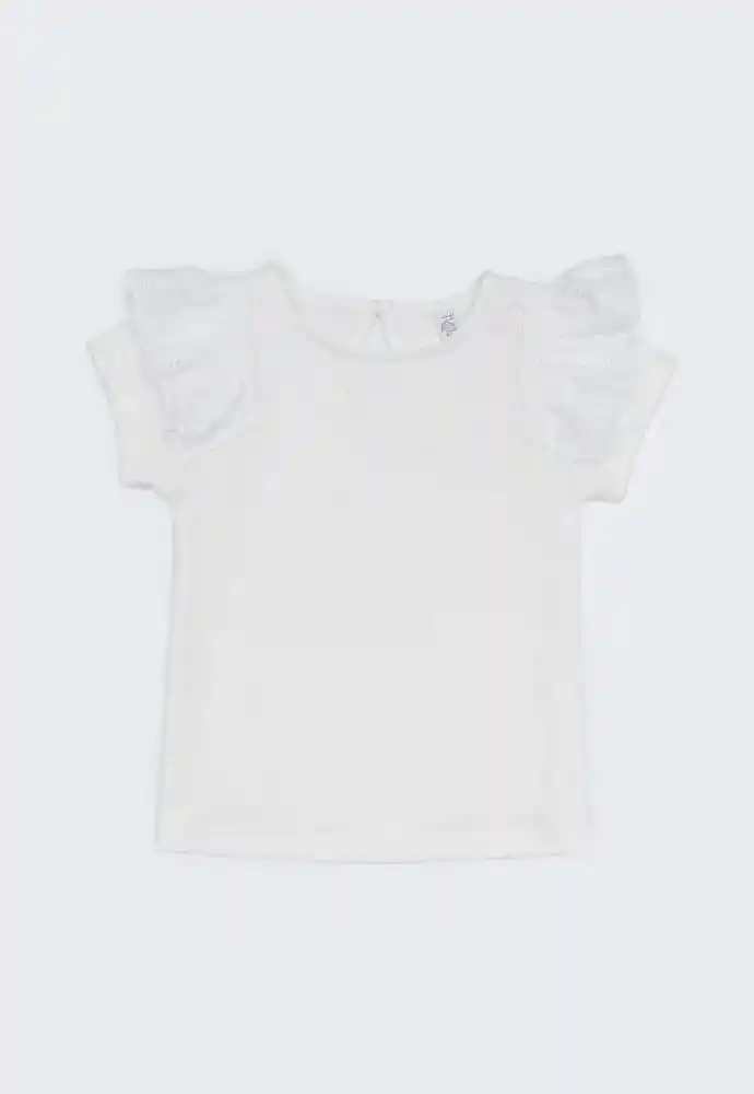 Camiseta Manga Corta 18/24mese-ivory