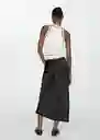 Falda Mia Negro Talla XL Mujer Mango