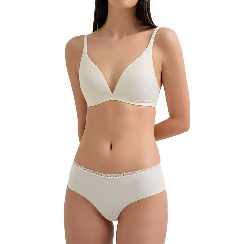 Panty Cachetero en Microfibra Femenino Eufrosine Soft Punto Blanco Talla L