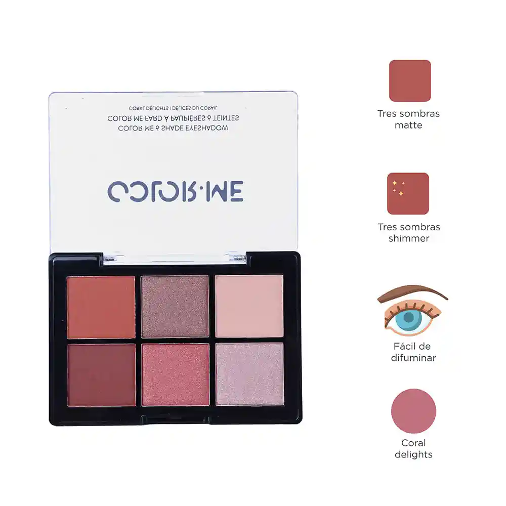 Miniso Sombra de Ojos de 6 Tonos Color me Coral Delights