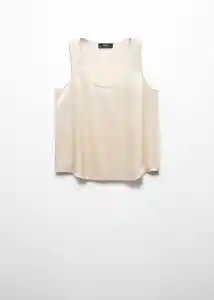 Top Nicole Offwhite Talla L Mujer Mango