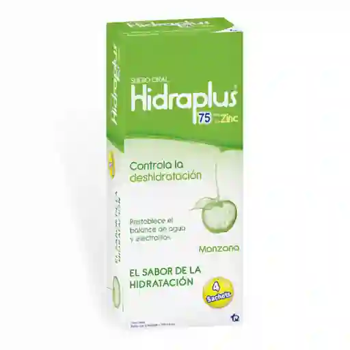 Hidraplus Suero Oral 75 Meq +Zinc Sabor Manzana