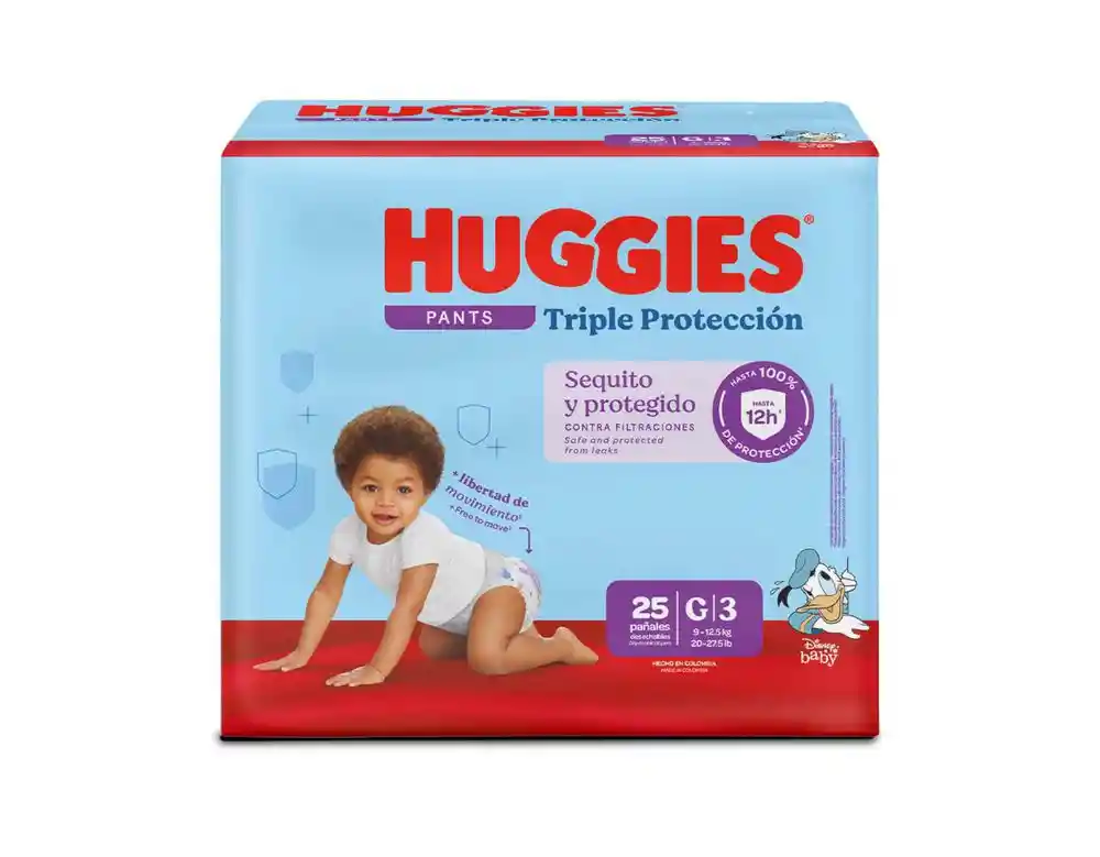 Huggies Pañal Triple Protección Pants Etapa 3/G