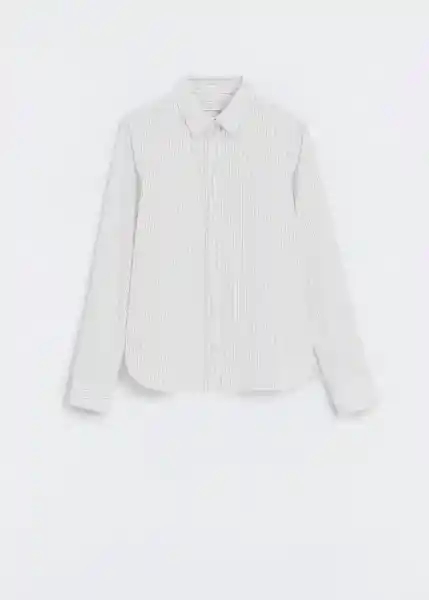 Camisa Silvy Blanco Talla L Mujer Mango