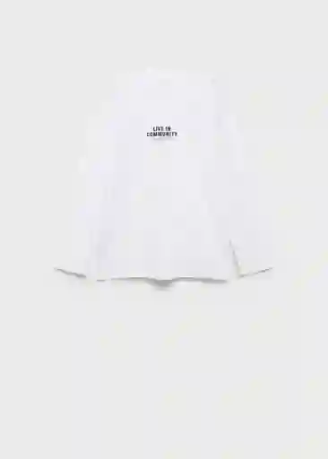 Camiseta Piece Off White Talla 12 Niños Mango