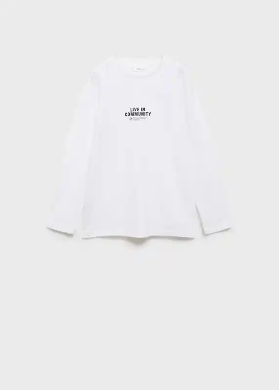 Camiseta Piece Off White Talla 12 Niños Mango