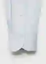 Camisa Play Celeste Talla XL Hombre Mango