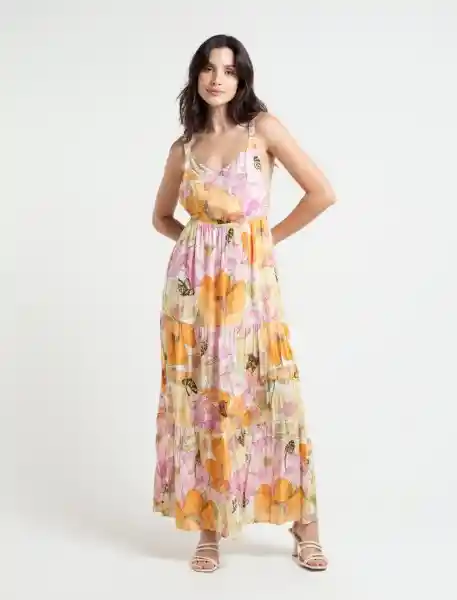  Vestido Sunrise Bailarina Rosa Medio Mujer Talla Xs Naf-Naf 