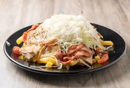 Salchipapas ranchi pollo