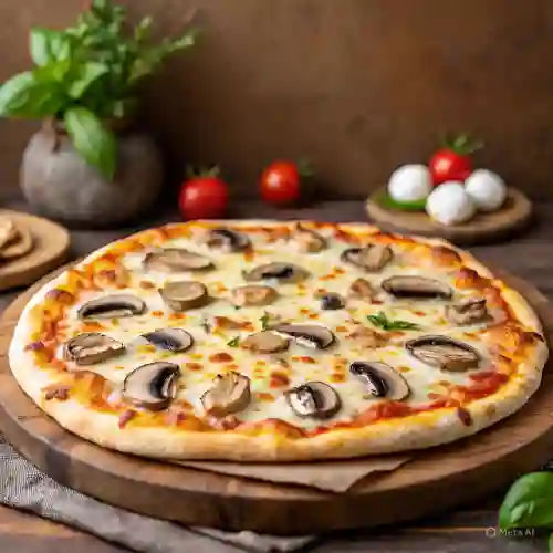 Pizza Pollo y Champiñones