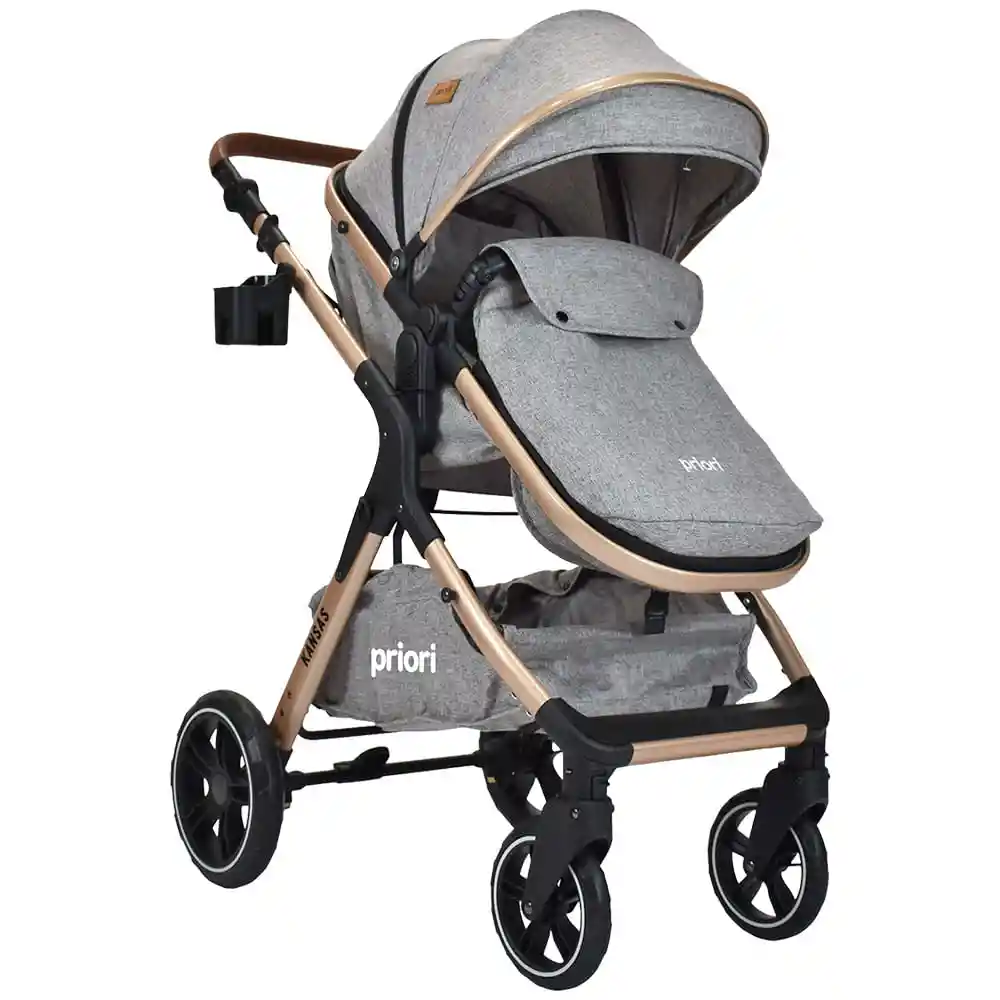 Coche Bebé Moisés Kansas Gris Priori