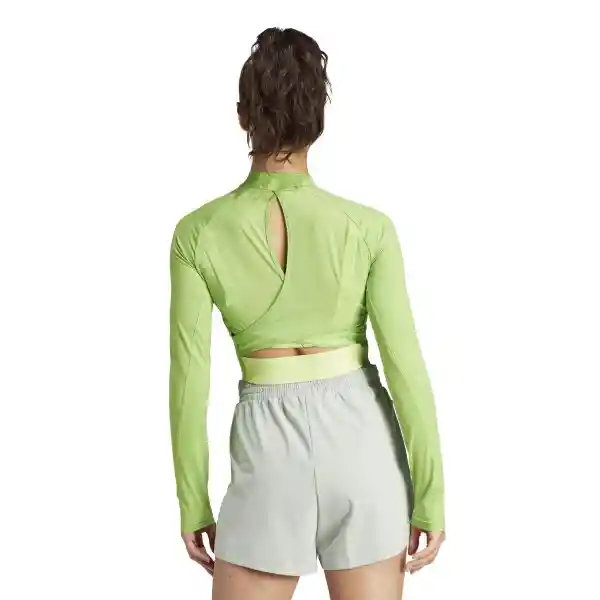 Adidas Camiseta Hiit Hr ls T Para Mujer Verde Talla S
