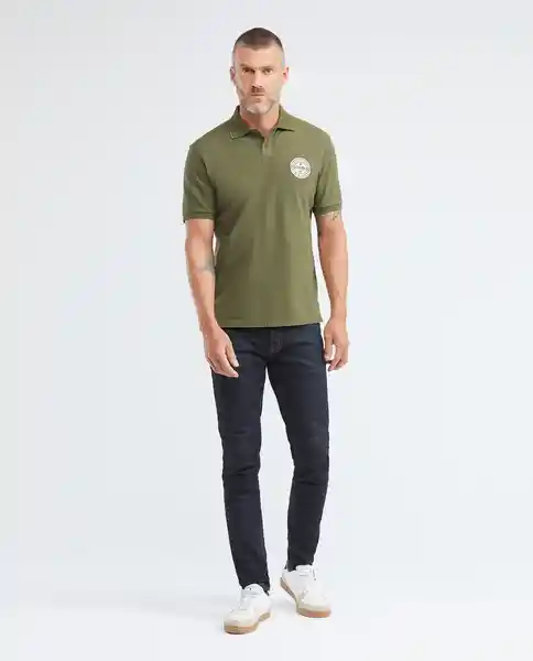 Camiseta Chvgn Polo Verde Selva Ultraoscuro Talla XL Chevignon