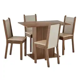 Comedor 4 Sillas Lucia Rectan 104x