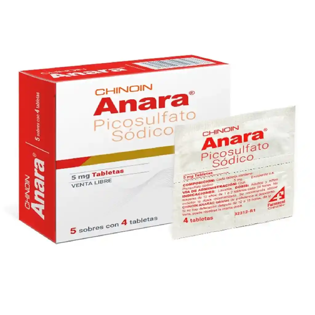 Anara Picosulfato Sodico 5 Mg