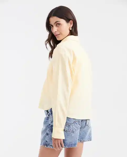 Camisa Linen Essential Amarillo Impala Claro Talla S Chevignon