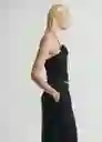 Top Sage Negro Talla S Mujer Mango