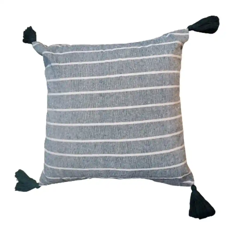Cojín 45 X 45 Rayas Con Borlas Finlandek Ra002