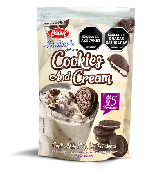 Boom Malteada Cookies & Cream