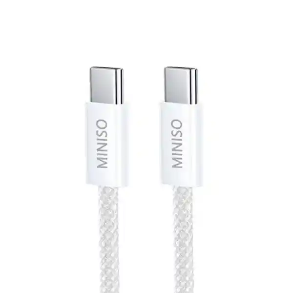 Cable de Carga y Datos Para Iphone 15 Blanco Miniso