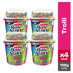 Mini Bon Yurt Alimento Lácteo con Gomitas Trolli