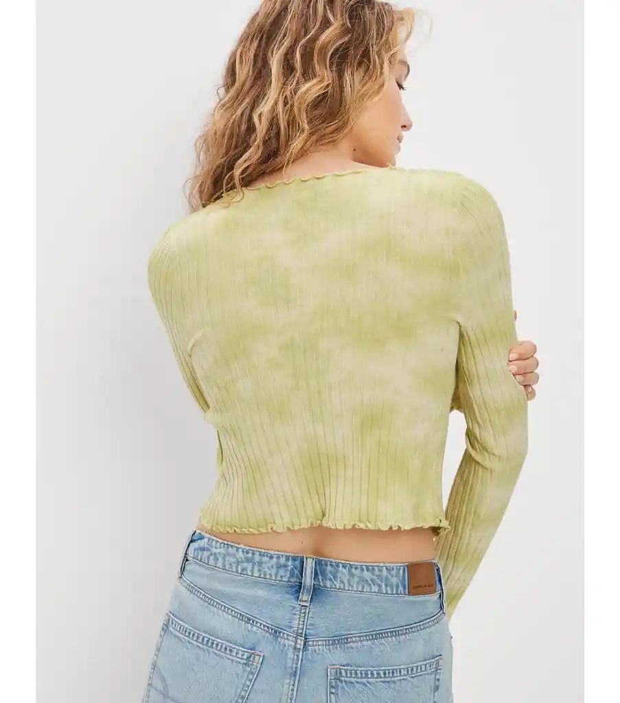 Suéter Tejido Mujer Verde T MEDIUM 400387600211 American Eagle