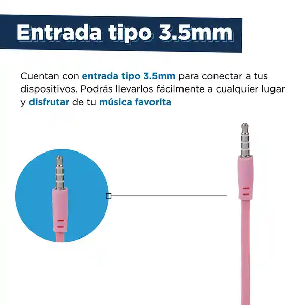 Audífonos con Cable Rojo Modelo Ebp Ea 60 Miniso