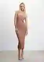 Vestido Emile Tabaco Talla S Mujer Mango