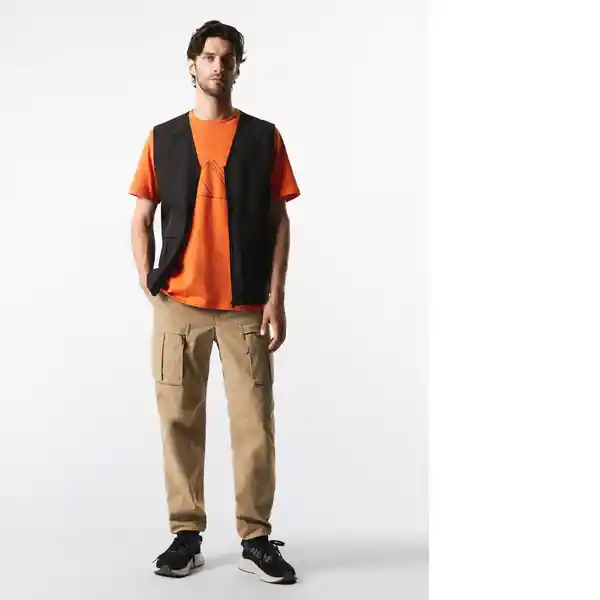 Camiseta Fluor Naranja Talla Xxl Hombre Mango