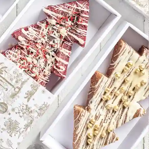 Torta de brownie árbol de navidad