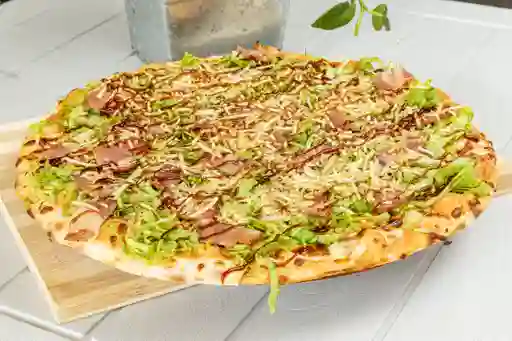 Pizza de burger al vuelo