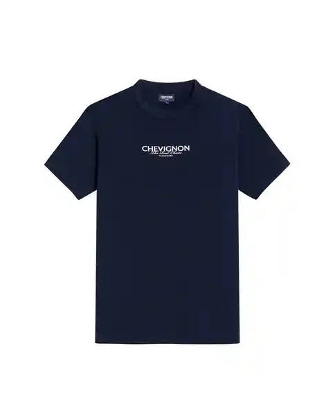 Camiseta Typography Graphic Azul Dark Ultraoscuro L Chevignon