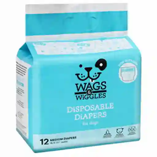 Wags & Wiggles Pañales Para Perro Talla M