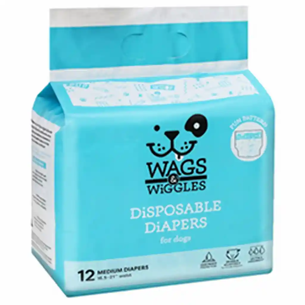 Wags & Wiggles Pañales Para Perro Talla M