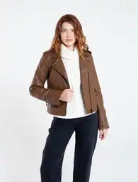 Chaqueta Perissa Mujer Café Bisonte Medio Talla L Naf Naf