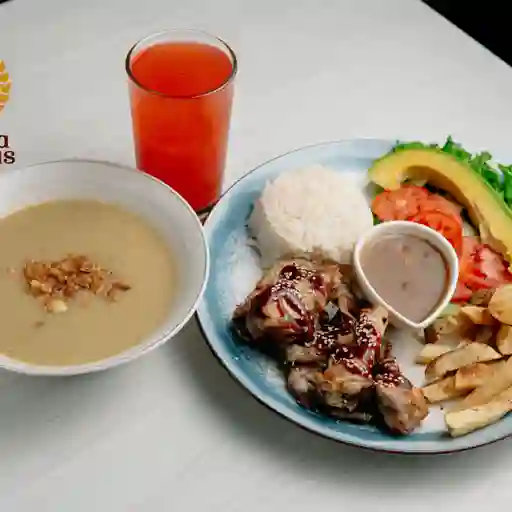 Menu del dia con alitas bbq