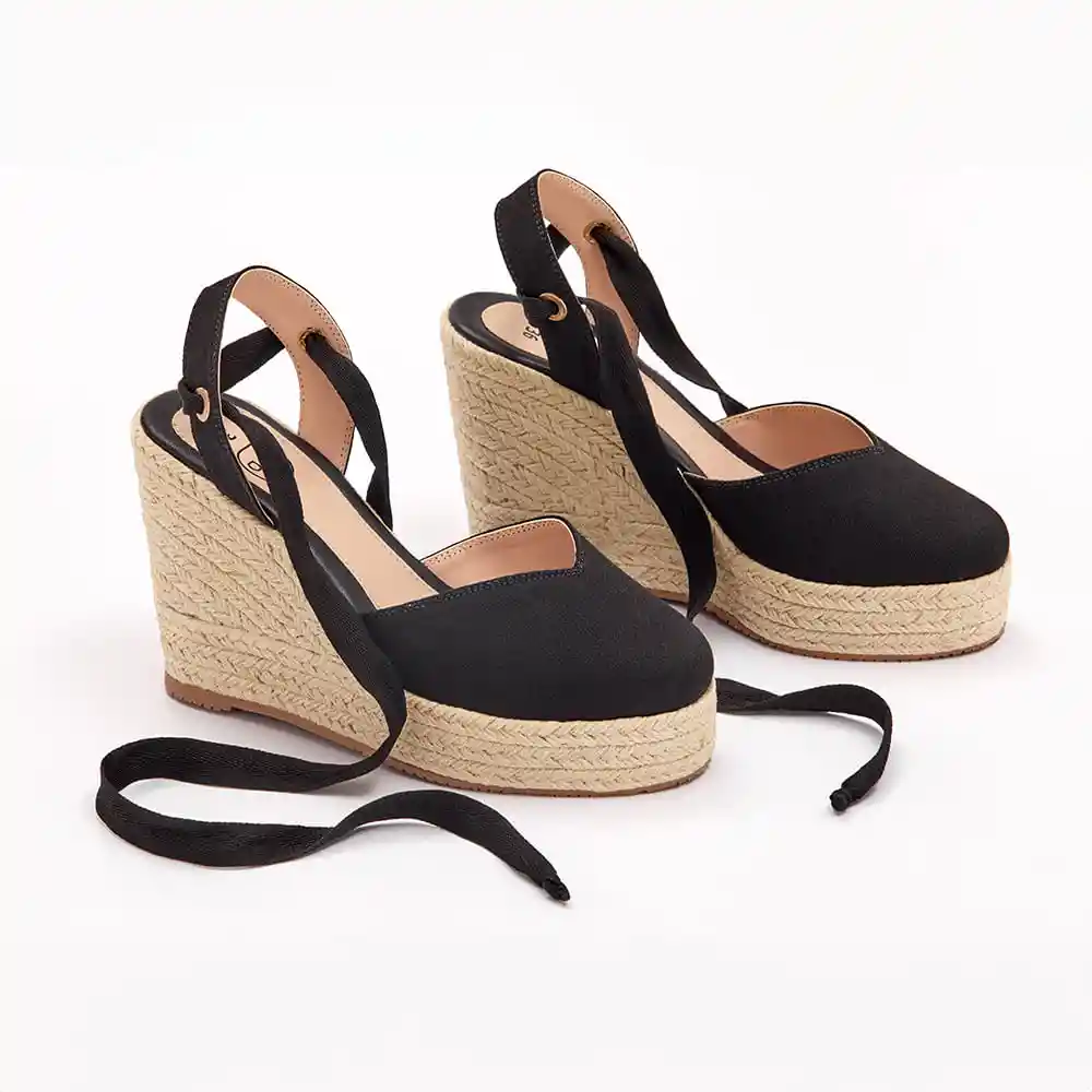 Espadrila Plataforma Negra Gary-0324 Urb Talla 36