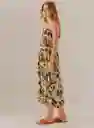 Vestido Manga Sisa Mujer L - Flores