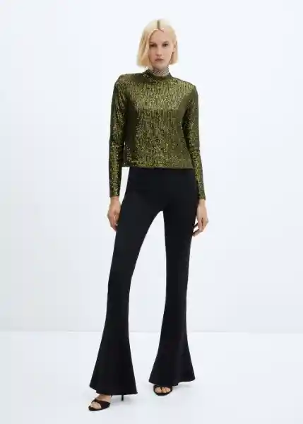 Camiseta Xlenjuel Oliva Talla XS Mujer Mango