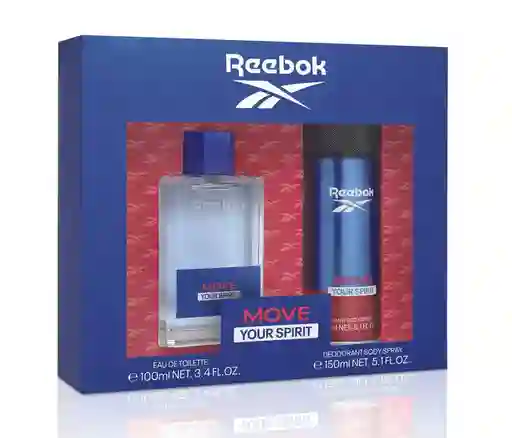 Reebok Perfume Move Your Spirit Set + Body Spray Masculino