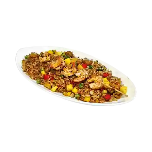 Media Caja de Arroz Chino con Camarón