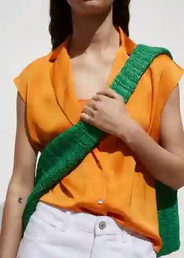 Camisa Sassa Naranja Talla M Mujer Mango