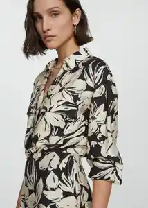 Vestido Ecuador Negro Talla L Mujer Mango