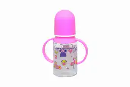 Cosmecol Biberón Dos Manijas 4 Onzas Color Fucsia