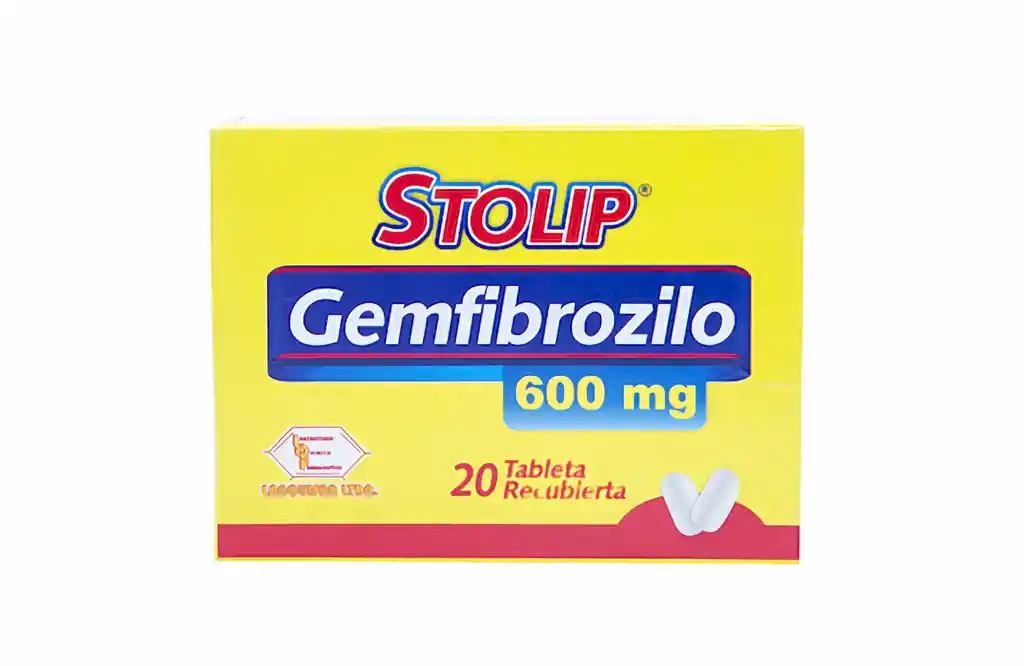 Gemfibrozilo Stolip600 Mg X 20 Tabletas